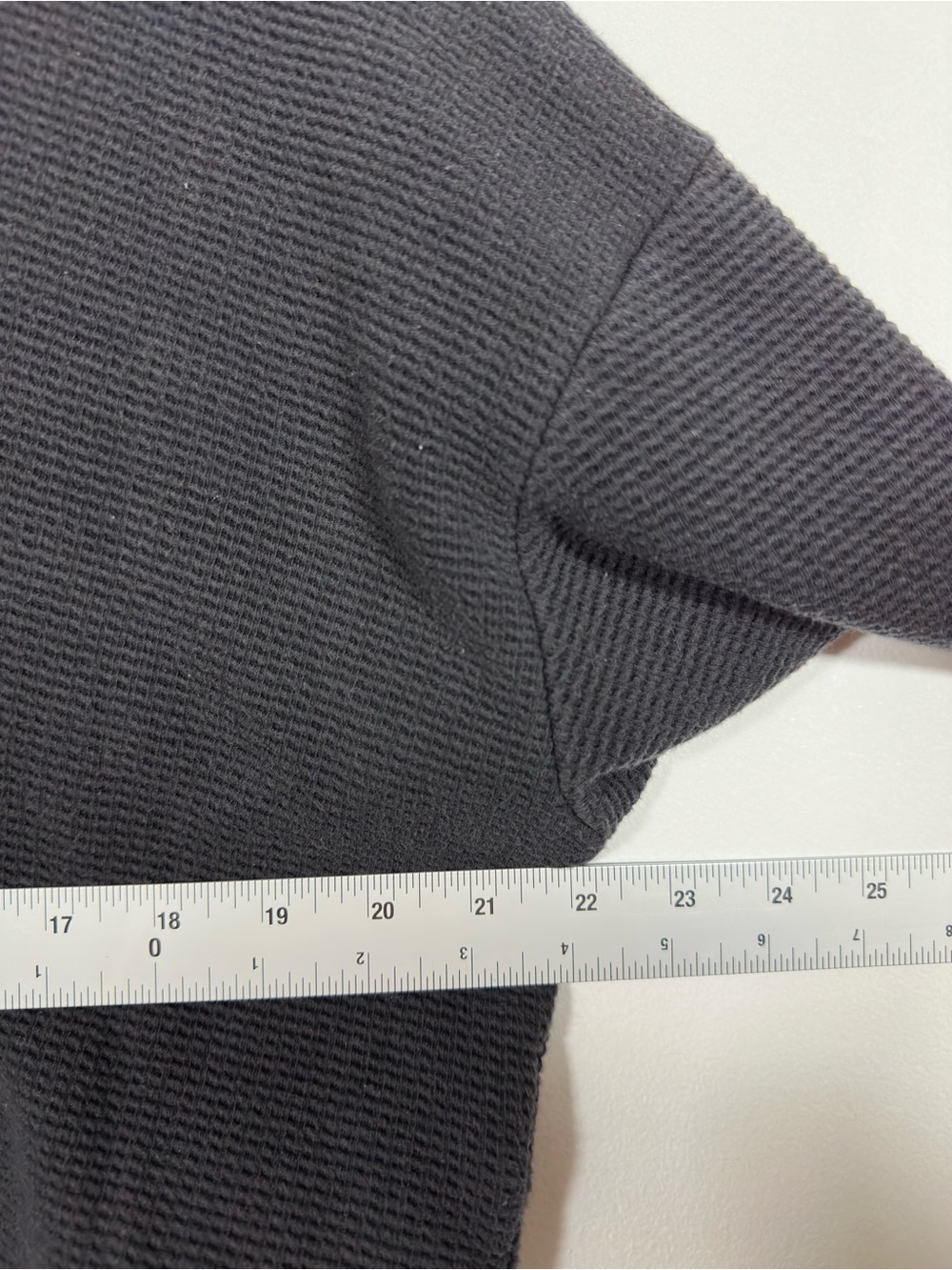 Athleta Tranquil Waffle Hoodie Cotton Knit Cropped Sweatshirt Size M Athleisure - Picture 5 of 7